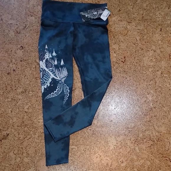 Myrose Buddha Pants - Myrose Buddha Women's Blue Mermaud Active Leggings Size S NWT